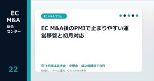 EC M&A後のPMIで止まりやすい運営移管と初月対応のアイキャッチ画像